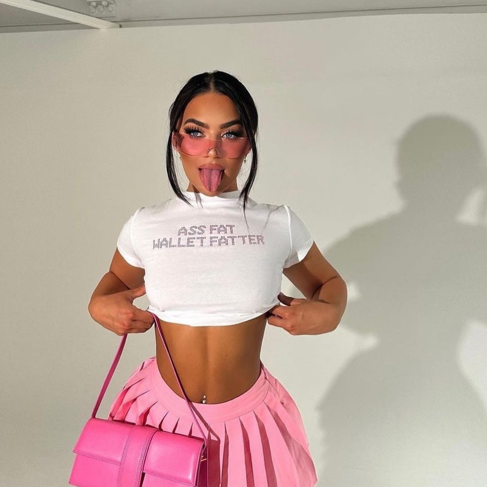 New rhinestone fitted shirt
